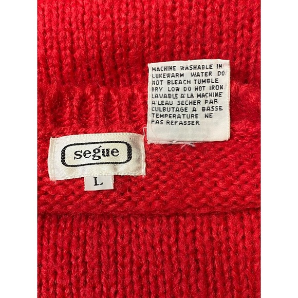 Segue Vintage 80's Sweater With Flower Women's Size Large - Picture 10 of 13